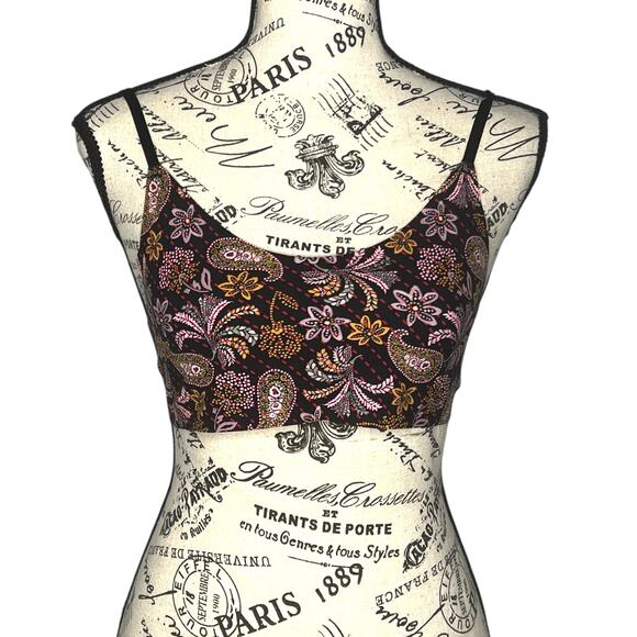 Victoria's Secret (M) Sexy Paisley Floral Unlined Scoop Neck No Wire Bralette - Picture 1 of 10